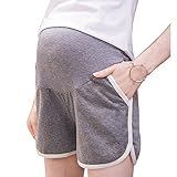 パンツ マタニティ ウエストゴム ショート スウェット レディース (XL, ダークグレ)