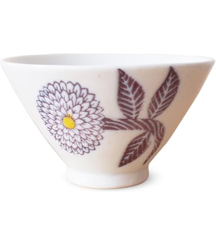 Amazon｜J-kitchens 勲山窯 茶碗 11cm 波佐見焼 日本製 ダリア レッド