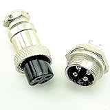 航空プラグGX16-4 4pin 16mmの男性と雌のパネル金属コネクタ