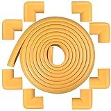 Gardenia コーナークッション 全長5m + コーナーガード 8個 セーフティーグッズ 加厚型 (木の色)