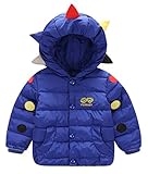(トヨベイ)Toyobuy ベビー 子供 中綿 コート アウター キッズ ブルゾン 女の子 ジャケット フード付き 男の子 可愛い 紺色 100