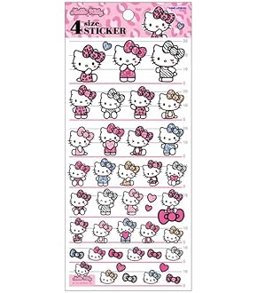 ハローキティ キャラクターシール 4シートセット ハローキティ キャラクターシール 4シートセット Amazon.co.jp