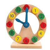 Outflower 積み木 木製 知育 人気 カウント玩具 時計認知 可愛い 知育玩具 子供 幼稚園 小学生 おもちゃ 教育玩具 早期開発 贈り物 誕生日プレゼント 知恵おもちゃ クロック鐘