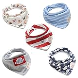 Gift Set Baby Bibs for Boys100% Absorbent Cotton Baby Bandana Bib by mom's care