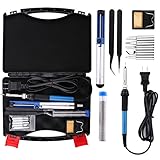 ハンダゴテ - Housolution ハンダ付け　DIY電子工作　コンパクトな収納ボックスタイプ　高性能　初心者向け　7点セット BLACK
