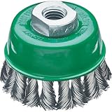 LESSMANN 左右逆ノットカップブラシ Φ65 ステンレス線 線径0.5 482814WZ