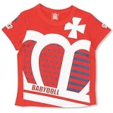 ベビードール 斜め王冠Tシャツ 子供服 80cm レッド