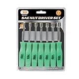 IIT 62001 SAE Nut Driver Set, Neon Handle, 7-Piece [並行輸入品]
