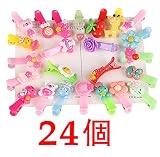 女の子 ヘアピン クリップ 24個セット カラフル 子供 髪飾り 髪留め　お花 王冠 ヘアアクセサリー お姫様 誕生日 パーティ 記念日 イベント 写真撮影