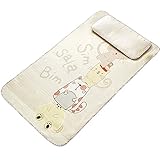 QD-BYM ベビーシーツ 夏 お昼寝マット 枕付き 2セット アイスシルク 60*120cm 冷感パッド ひんやり 敷パッド 冷感 マット 洗える ベビー 赤ちゃん 動物柄 暑さ対策 幼児用 快適 