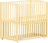 大和屋 LU プレイペンベビーベッド ナチュラル ロングユースの多機能なベビーベッド