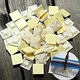 B Baosity 100枚　ウォールホルダー　マウント　クリップ　ワイヤータイ　自己接着　ナイロン　30x30mm