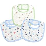 オーパス SANDRADEE スタイ よだれかけ 3枚セット モスリン コットン ガーゼ やわらか 綿100% 星柄 マジックテープ