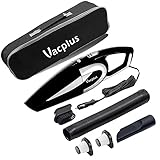車掃除機、VacPlus 12 Vポータブルハンドヘルド掃除機ウェット&ドライ車用、16.4 Ft ( 5 m )電源コードwith Carryバッグ(ブラック)