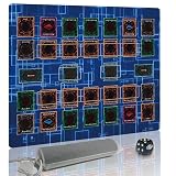 遊戯王プレイマット、2人用、限定版レアダイスと無料収納バッグマスタールールデュエルフィールドゾーン、ラージカードゲームマット(ベーシック2)