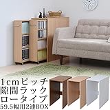 1cmピッチ隙間収納　収納BOX　ロータイプ　D59.5用　2連