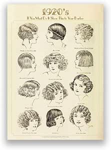 Amazon Liuyuekai 19年代のヘアスタイルスケッチヴィンテージポスターキャンバス絵画理髪店の装飾画像ヘアサロンレトロプリントウォールアートの装飾 40x60cmフレームなし ウォールステッカー オンライン通販