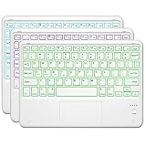 TOPIPRO Bluetooth キーボード スリム 7色 バックライト ワイヤレス Bluetooth キーボード タッチパッド付き 充電式バッテリー内蔵 iOS Android Windows タブレット PC スマートフォン用