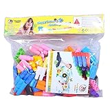 Happy Cherry 100個クリエイティブおもちゃビルディングブロックパズルプラスチックパターンブロック教育玩具