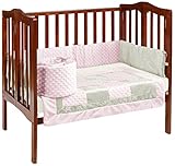Baby Doll Bedding Croco Minky Mini Crib/ Port-a-Crib Bedding, Pink/Ivory by BabyDoll Bedding