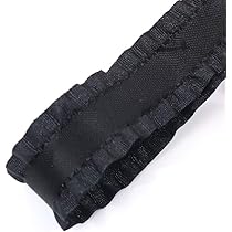 ハンドメイド♡ビニールフリフリリボン パープル×ブラック⑥ Amazon.co.jp: Merucy 4m フリルリボン サテンリボン