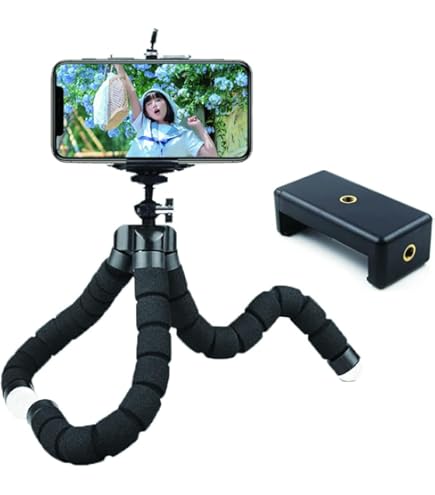Amazon | YFFSFDC スマホ三脚 超小型 一眼レフ くねくね三脚 自撮り