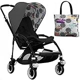 Bugaboo Bee3 Stroller Black With Andy Warhol Accessory Kit - Dark Grey/Transport by Bugaboo [並行輸入品]