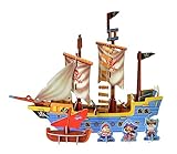 3Dパズル教育玩具DIYはジグソーパズル海賊船親子ゲームを組み立て