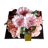 パラボッセオリジナル フラワーアレンジメント コントラスト ピンク系 横幅19cmx幅19cmx高さ17cm flower arrangements (ピンク)