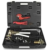 Hanchen PEX-1632 フレアリングツールセット クランプツール チューブカッター Φ16-Φ32mm アダプター4種類付き 配管用工具セット