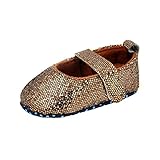 シークイン 赤ちゃん 幼児の靴 キラキラ シューズ 0-1歳 プリンセスシューズ 柔らかい 鮮やか キッズ靴 歩行靴 初めての一歩 (11.5cm（3-6ヶ月）, 金)