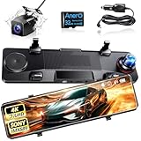 KONDONEO ドライブレコーダー ミラー型（2025年革新モデル 4KHD 12インチ大画面 前後カメラ）