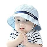 Meilleur reve(メイヤーリーブ)【選べる3色】 赤ちゃん ベビー キッズ 子供 用 帽子 女の子 男の子 かわいい つば 付き 日焼け UV 日よけ(01ブルー)