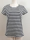 ＫＡＺＵ　ＳＴＹＬＥ】　 授乳Tシャツ　ボーダー　産後用日本製 (L, オートミールX黒)