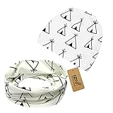 iZivかわいい赤ちゃん帽子スカーフ幼児ソフトコットン帽子とスカーフセット、0-2歳のファッションスタイル春秋（ホワイト）