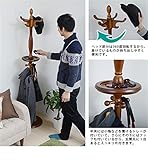 ハンガーラック ハンガースタンド ポールハンガー ポールスタンド 天然木ポールハンガー（トレー付）