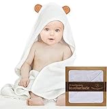 Bamboo Baby Hooded Towel & 2 Washcloth Family Set for Infant Toddler and Parents, Organic, Cashmere 