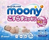 ムーニー　おしりふきこすらずスッキリ　詰替　６０枚×３個入り（計180枚）×8点セット　(4903111180509)