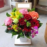 TVチャンピオン出場【今旬フラワーアレンジメント3,700円 ヨーロピアン ＭＩＸ】誕生日 花　誕生日 プレゼント 女性 フラワーアレンジメント 開業開店祝い 花 劇場 楽屋花 ギフト お見舞い お供