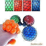 Negre 4PCS Vent Grape Ball Stress Relief Squeezing Soft Rubber Vent Ball Hand Wrist Toy Random Color