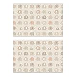 Parklon Fabric Elephant Baby Play Mat 1+1 ベイビープレイマットベビーマット (海外直送品) (270*180*2.2cm)