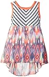 Rare Editions Baby Baby Girls' Striped Bodice To Print Dress with Panty Multi Color 18 Months [並行輸入品
