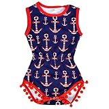 一意Baby Girls 4th of July baby Nautical一体型ボディスーツ カラー: ブルー