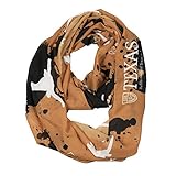 NCAAテキサスLonghorns SilkyインフィニティスカーフSpatter、ブラック、70 " x 25 "