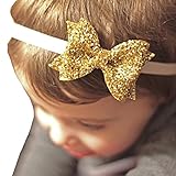 miugleベビーガールズゴールドリボンとヘッドバンド、14 " Girth