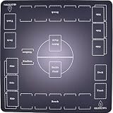 6KJFEIWG プレイマット カードゲーム カード ラバープレ プレイマット滑り止め （60×60cm）ぷれいまっとマット 収納袋付き 端縫い（黑）
