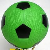 【マイカラーボール】 カラーサッカーボール 凹凸アリ 6インチ 黄緑色 6個セット