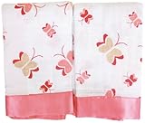 aden + anais (エイデンアンドアネイ) 【日本正規品】 モスリンコットン (ガーゼハンカチ・サテン縁取り) 2枚セット princess posie - butterflies issie