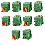 uxcell PCBターミナルブロック 10個入 KF141R 150V 2A 2.54mmピッチ 3P