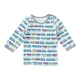 (チャックル) chuckle 電車柄長袖インナーシャツ サックス 80cm P3476-80-30